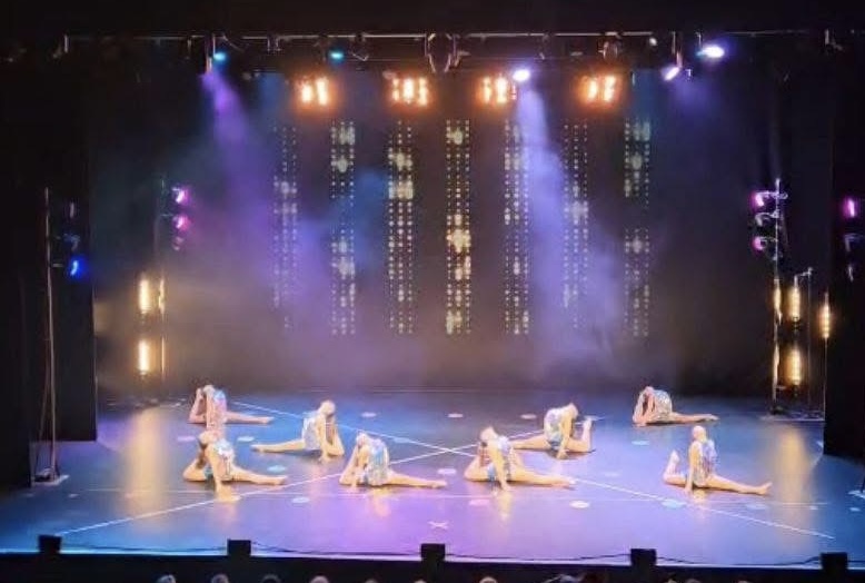 Children performing on stage at a Studio Wolfe dance and drama show in Cork