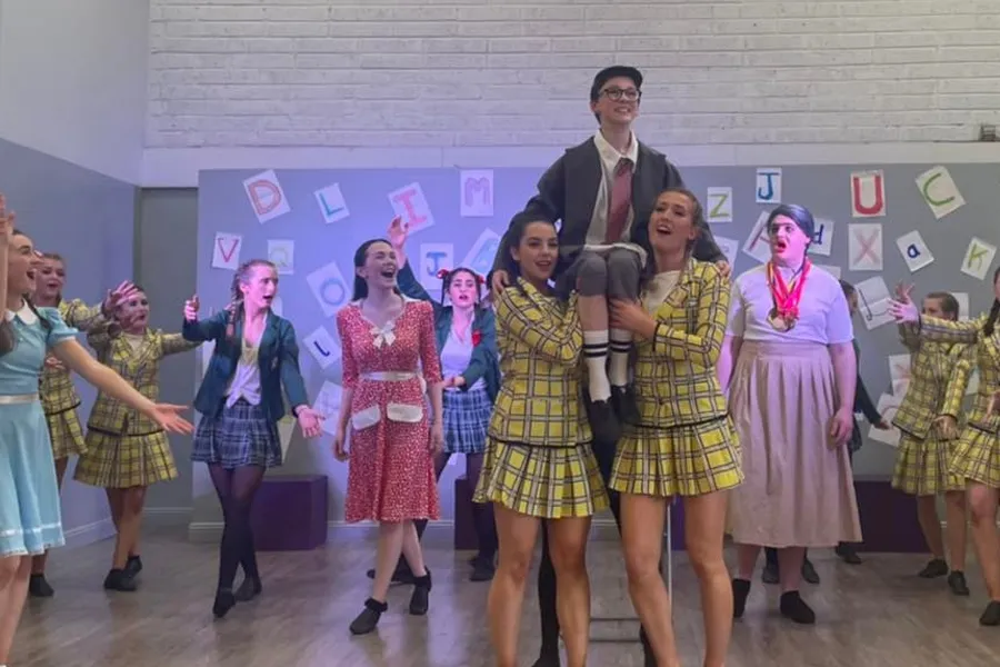 Musical Theatre students on stage