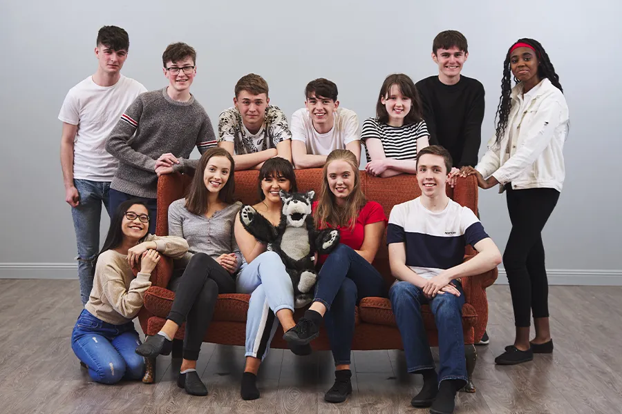 Senior advanced drama class for 4th to 6th year secondary students at Studio Wolfe Cork