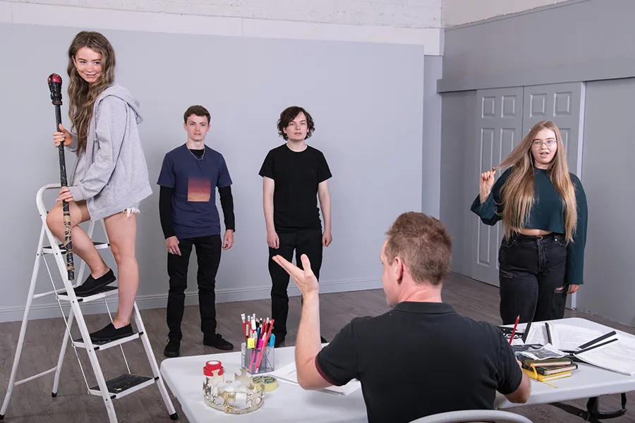 Senior drama class for 1st to 3rd year secondary students at Studio Wolfe Cork